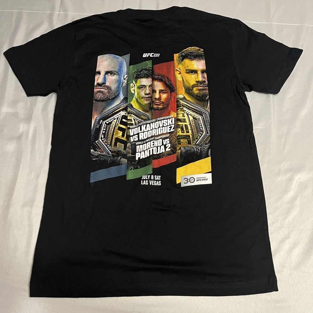 New UFC 290 Graphic T Shirt Size S Black UFC Promo Volkanovski Vs Rodriguez